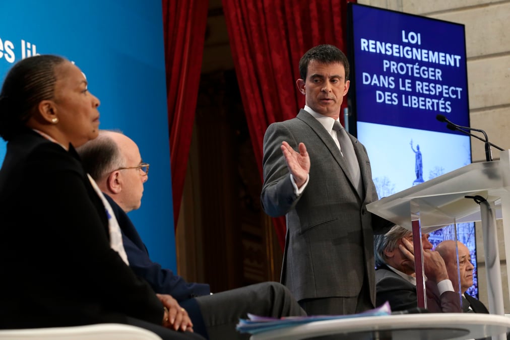 French prime minister manuel valls speaks during a news conference at the elysee palace in paris