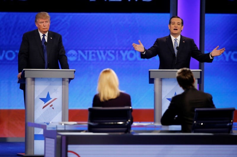 Donald trump et ted cruz pour la simulation de noyade comme methode d'interrogatoire