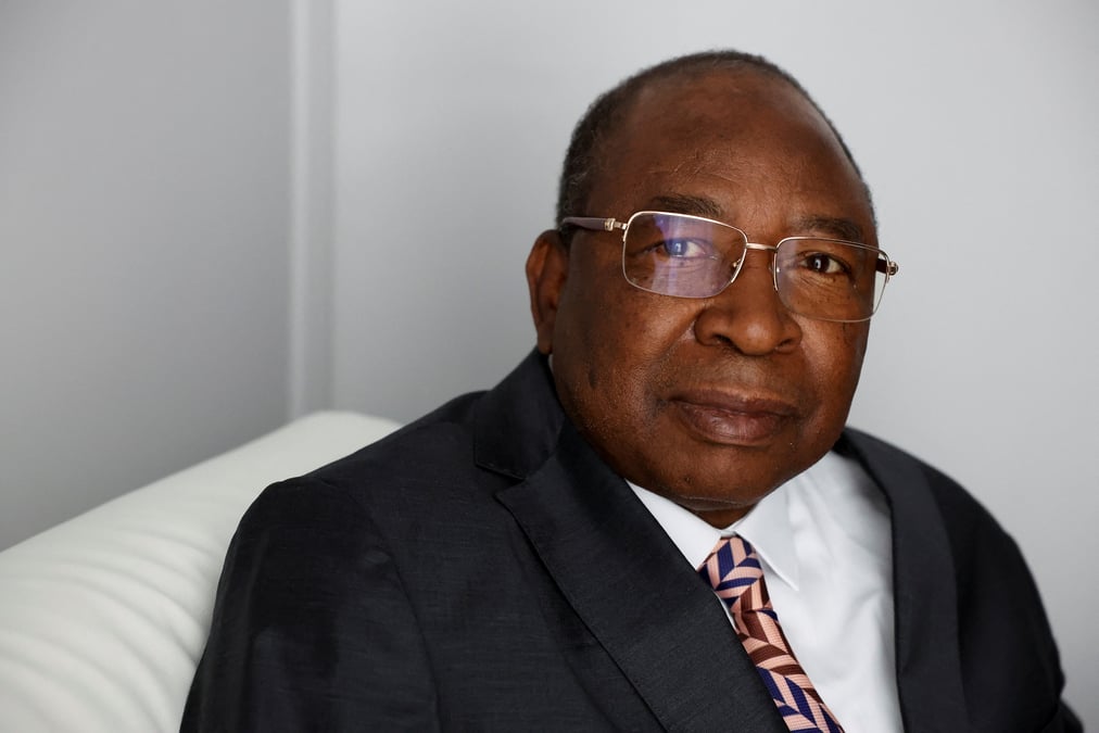 Ouhoumoudou mahamadou, participe a une interview exclusive avec reuters, a paris.