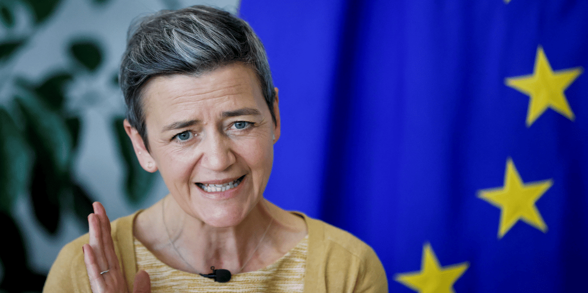 « Je suis officiellement candidate à la présidence de la BEI », a indiqué Margaret Vestager sur X (nouvelle dénomination de Twitter) avant que la Commission ne confirme son remplacement par Didier Reynders pendant ce « retrait temporaire ».