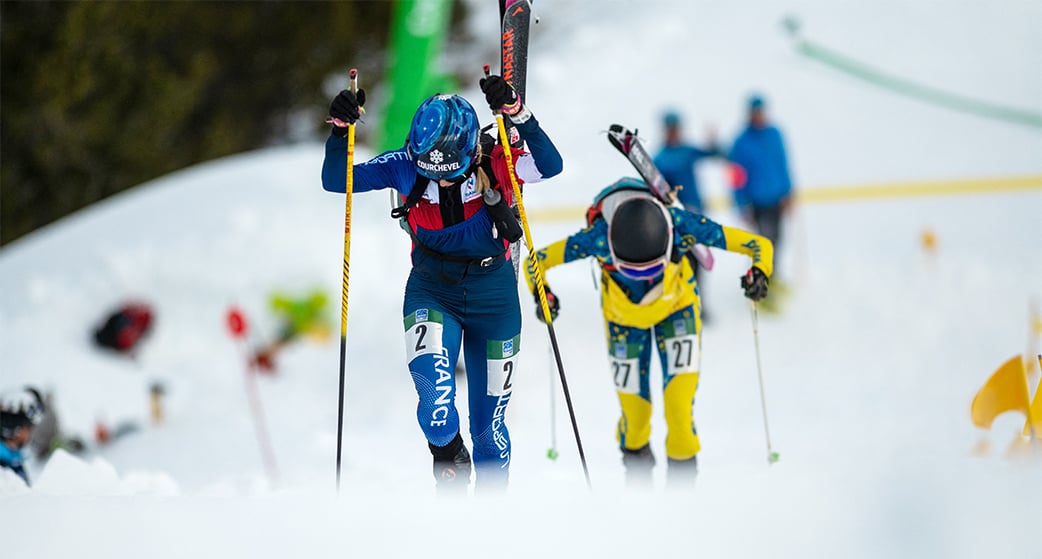 La Française Emily Harrop le 25 janvier, pendant l’étape de Coupe du monde à Andorre, est l'une des grande favorite du sprint, suite à trois succès lors de la Coupe du monde du début de saison.