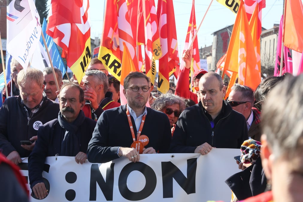 Albi, manif, intersyndicale, réforme des retraites, CGT, CFDT, CFE-CGC