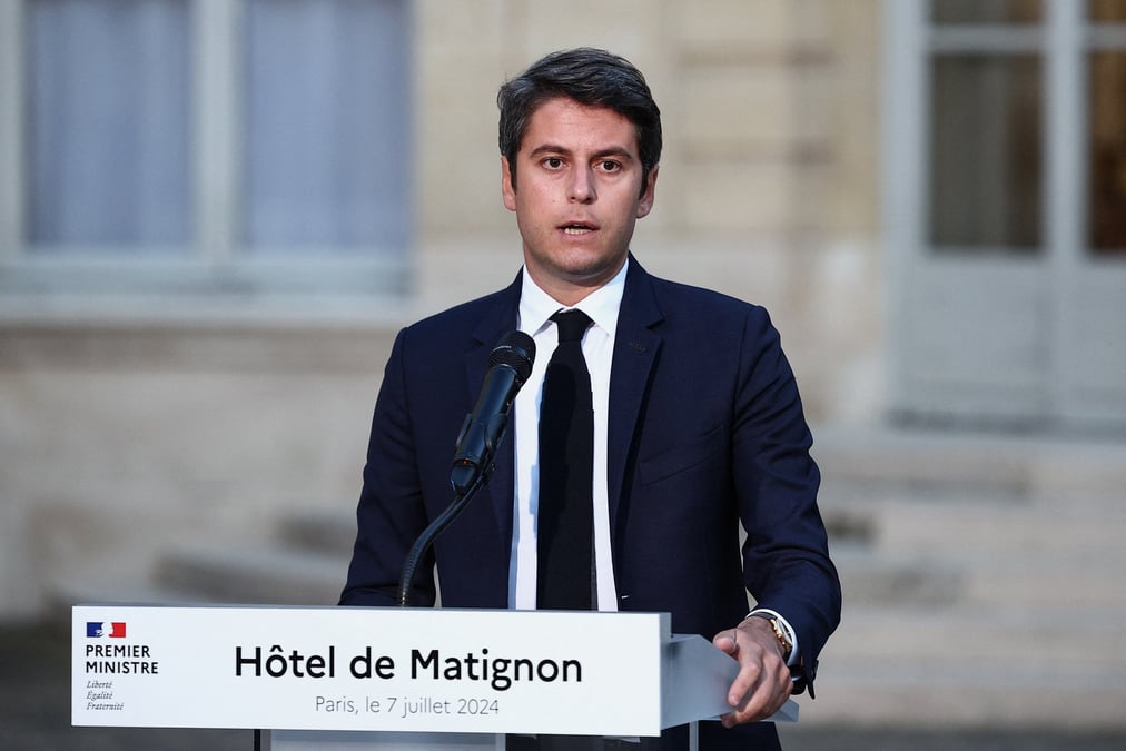 Gabriel attal, premier ministre sortant