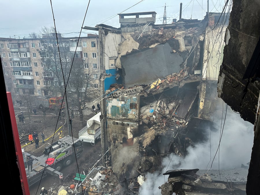 Consequences d'une attaque de drone russe a soumy