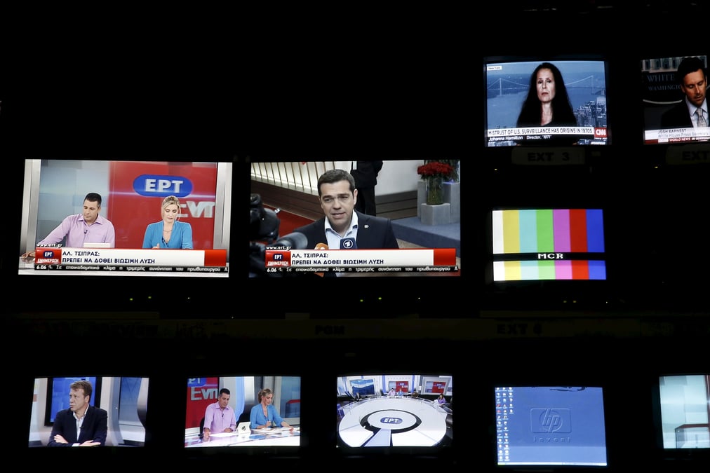 La television publique grecque revient a l'antenne