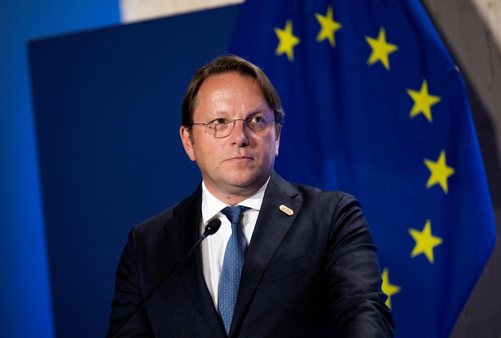 Photo d'archives de oliver varhelyi, le commissaire europeen charge du voisinage et de l'elargissement, a stockholm, en suede