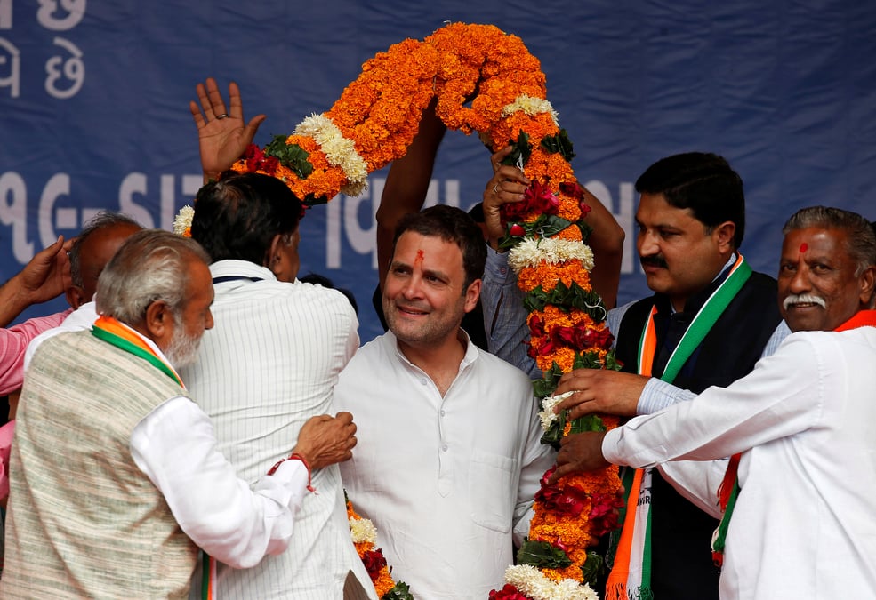 Rahul gandhi prend la tete du parti du congres en inde