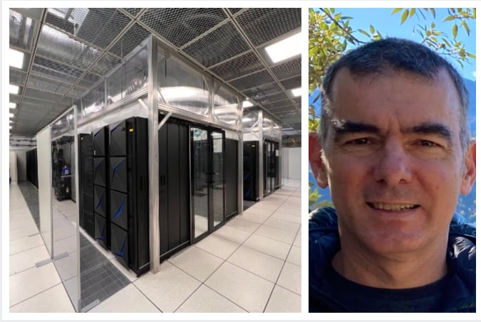 Hubert Lacaze, directeur Tech Sales & Innovation chez IBM à Montpellier qui compte un data-center de 400 m2 environ, qui ne sert pas à la productin mais à des tests, des démonstrations, des preuves de concept; etc.