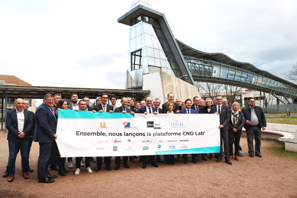 Les 17 partenaires du projet de la plateforme CND Lab' issus du milieu de la recherche, de l’entreprise, du développement, de l’innovation, de l’enseignement supérieur et de la formation.