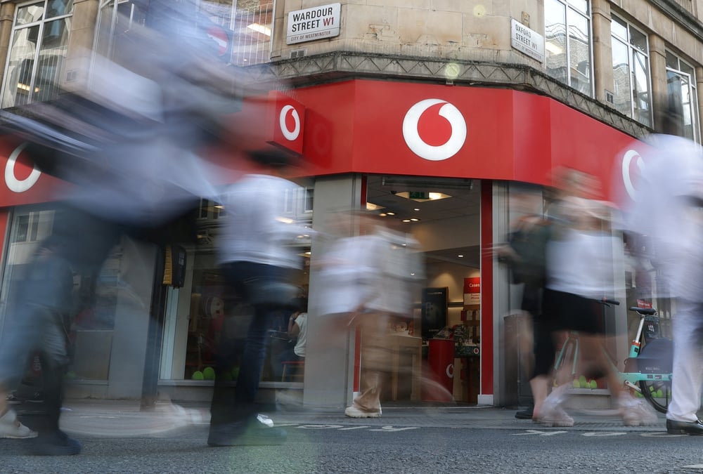 Une boutique vodafone a londres