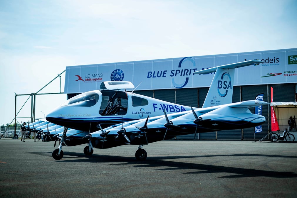 Le Dragonfly, pionnier de l'aviation à hydrogène, sera développé par Blue Spirit Aero à l'aéroport du Mans (Sarthe).