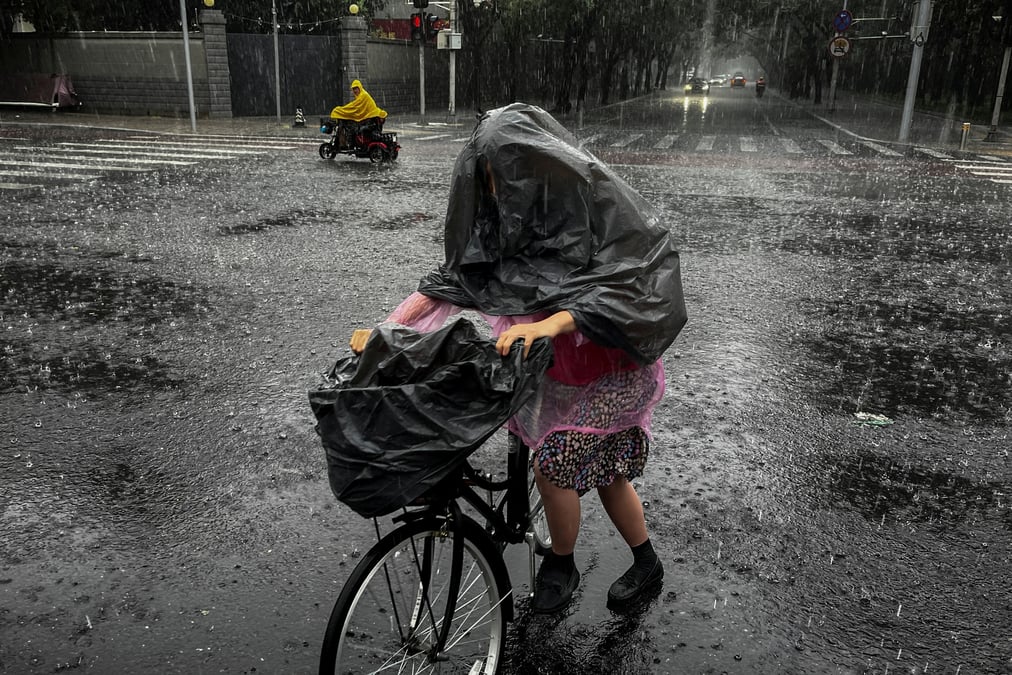 Fortes pluies a pekin