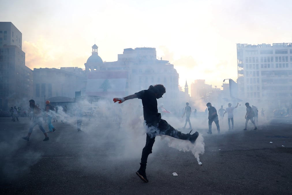 Coups de feu entendus a beyrouth en pleine manifestation contre le gouvernement