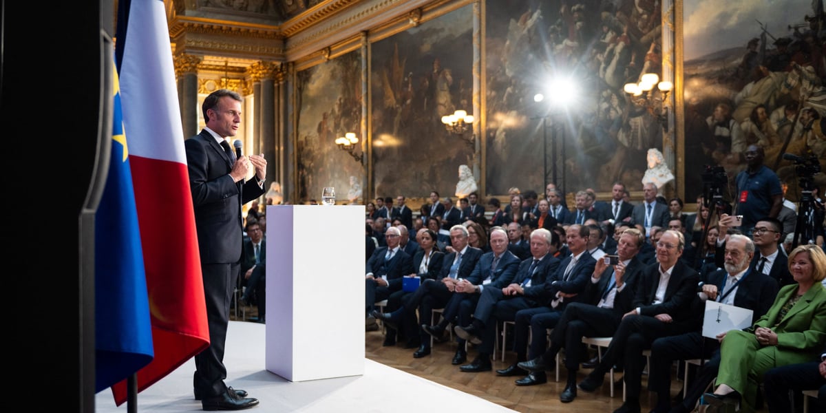 Emmanuel Macron au château de Versailles ce 19 mai.