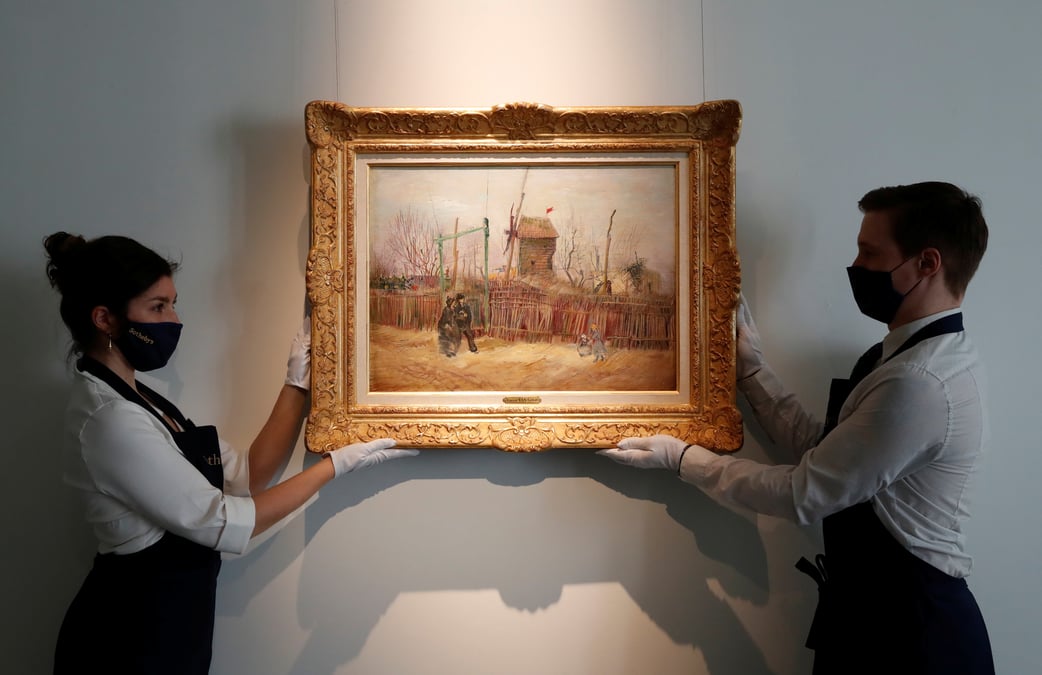Un rare tableau de van gogh presente au public pour la premiere fois