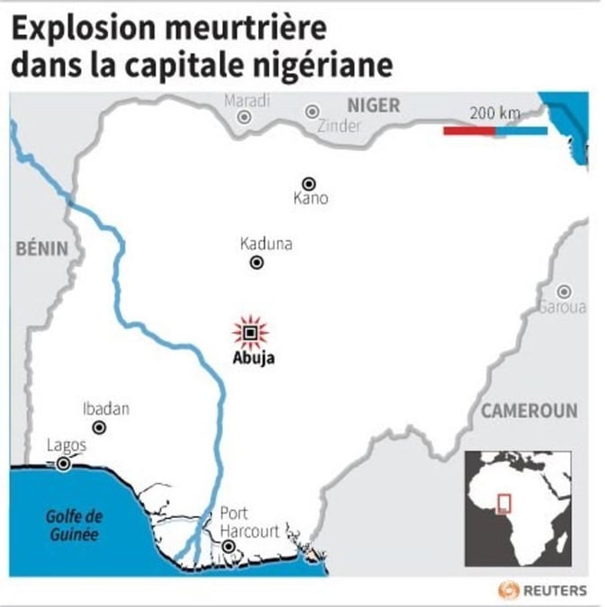 Une explosion fait 20 morts près d'Abuja au Nigeria