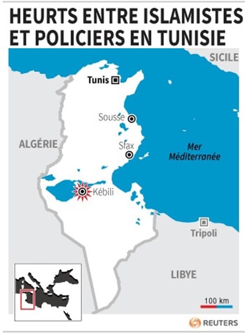 Heurts entre islamistes et policiers en Tunisie, un mort