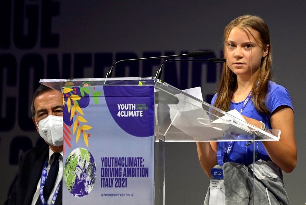 Climat: greta thunberg guere optimiste avant le sommmet des jeunes a milan