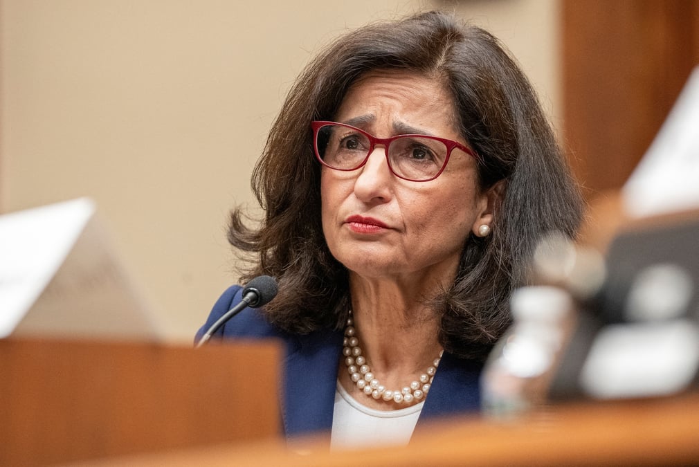 Nemat minouche shafik lors d'une audience sur "la reponse de l'universite columbia a l'antisemitisme"