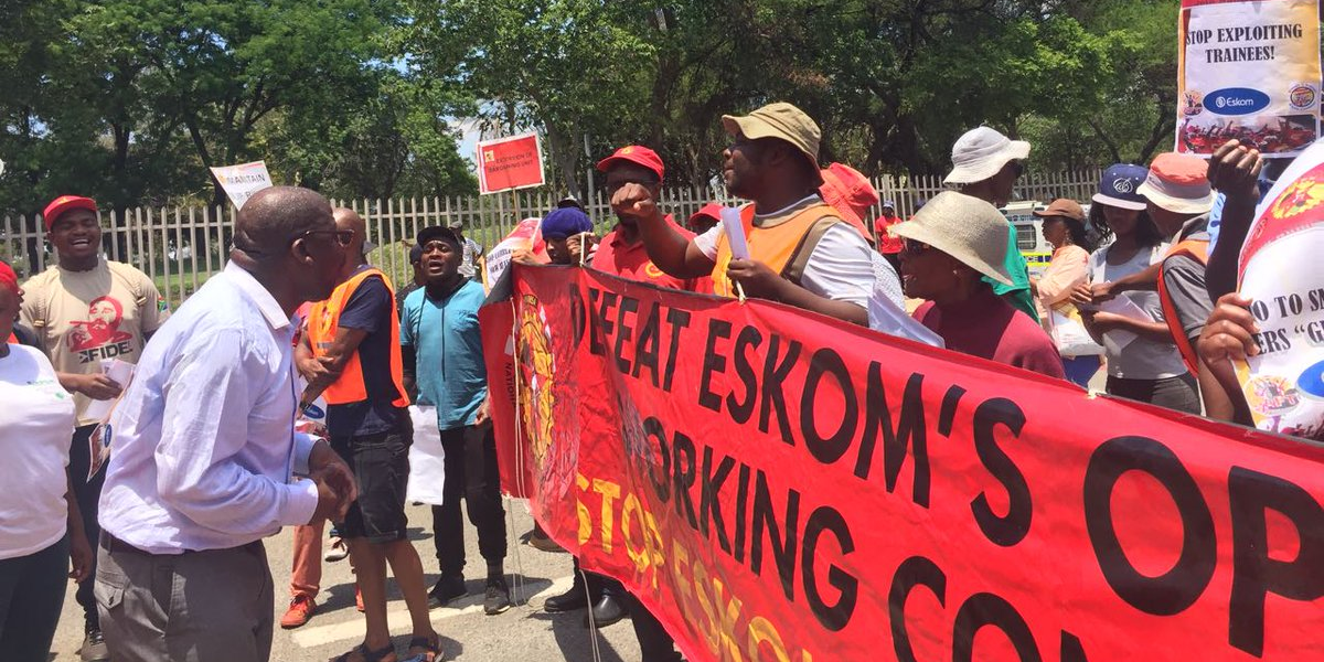 NUMSA Afrique du Sud Syndicat Manif