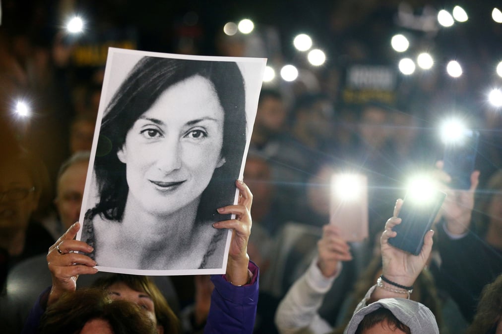 Rassemblement a la valette pour demander la demission de joseph muscat