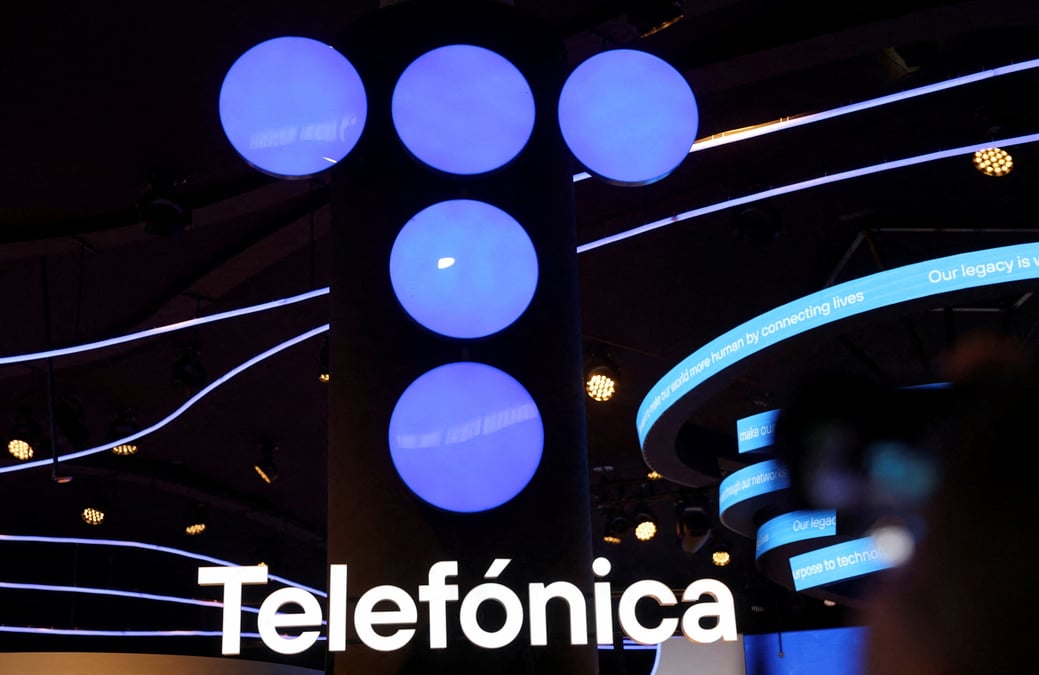 Photo d'archives du logo de telefonica