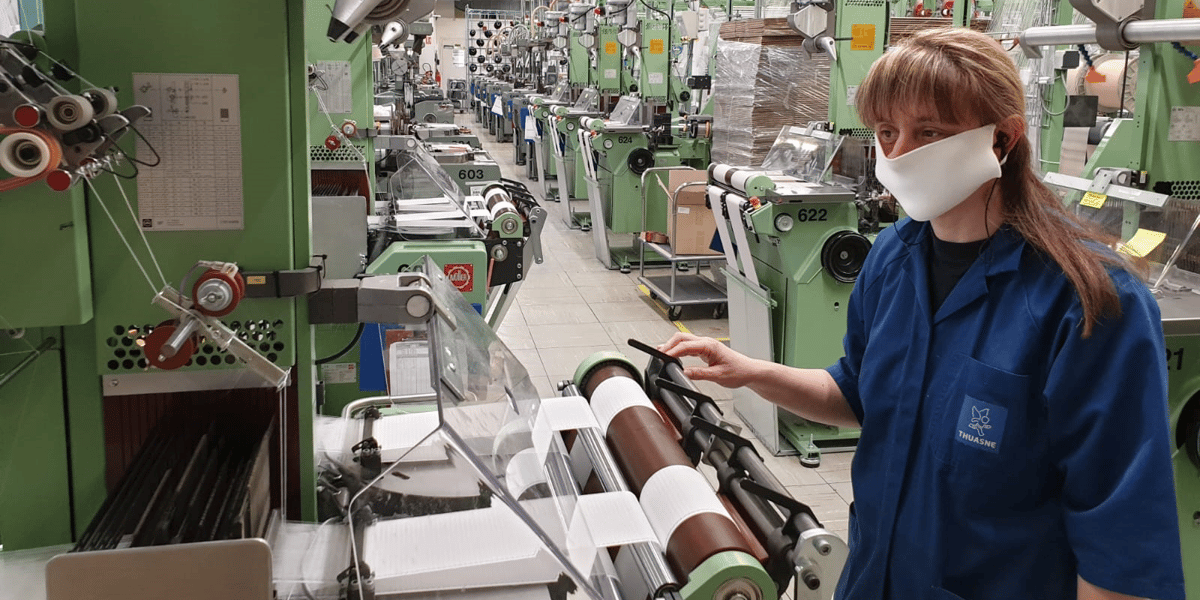 La production de masques chez Thuasne