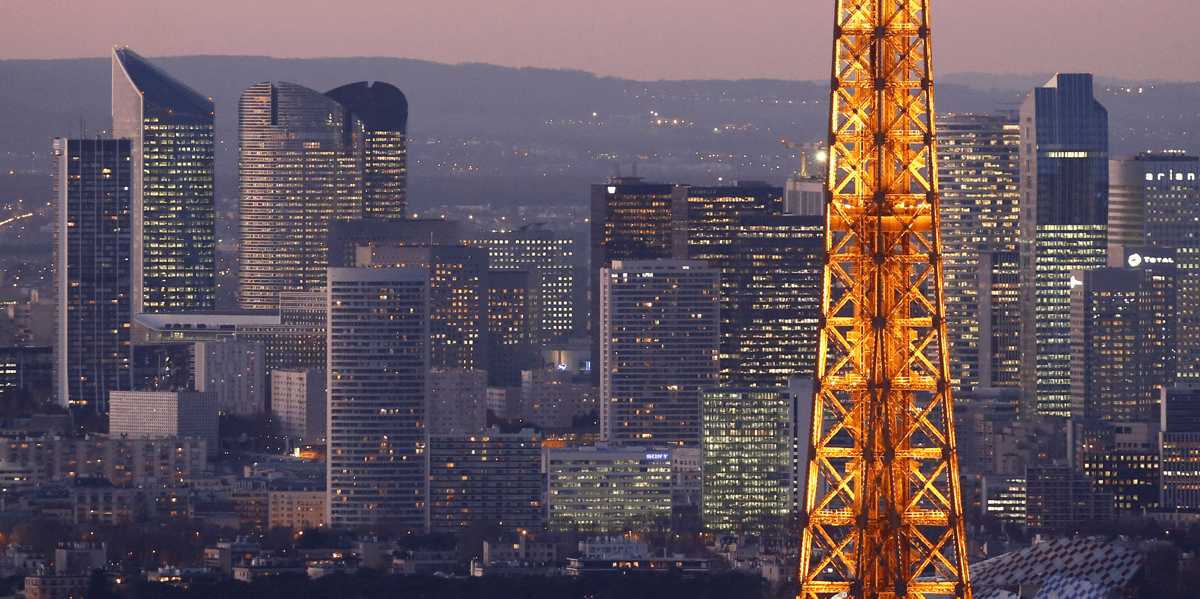 Paris, Eiffel, La Défense, immobilier, logement, ville, capitale, crépuscule,