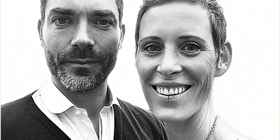 Charlotte Mahr, la fondatrice de MyCharlotte, avec son mari et associé Grégoire Nedelec.