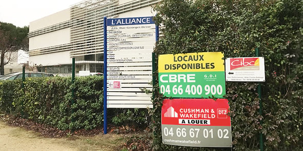 La zone de bureaux Georges Besse à Nîmes