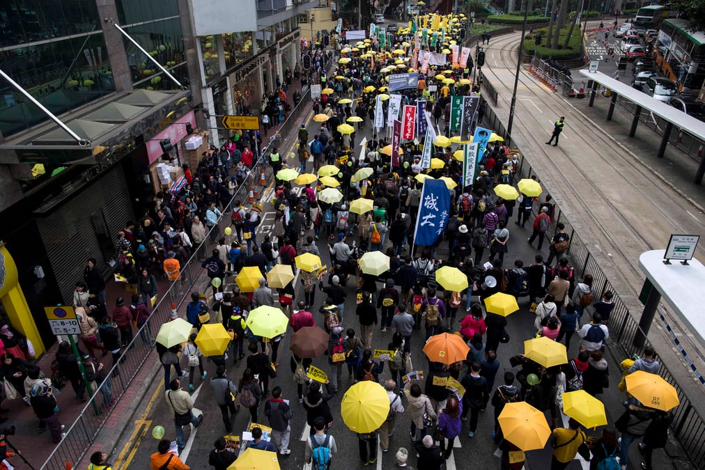 Manifestation pro-democratie a hong kong