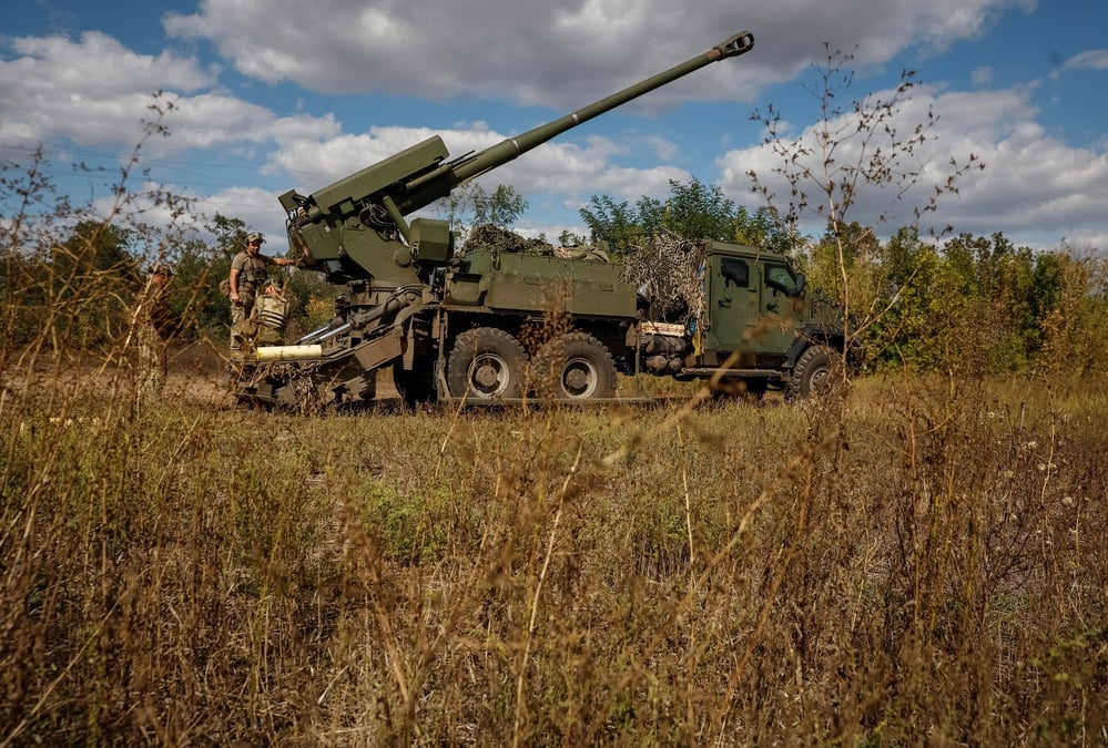 Les militaires ukrainiens dans la region de donetsk