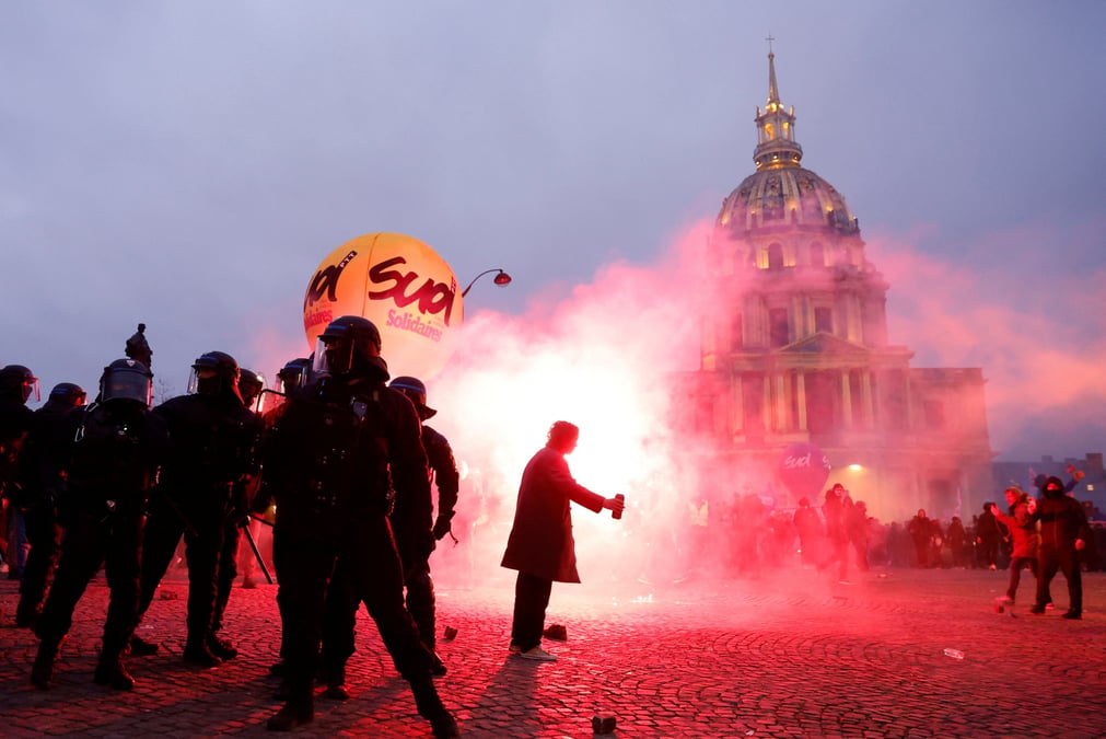 Greve nationale en france contre la reforme des retraites