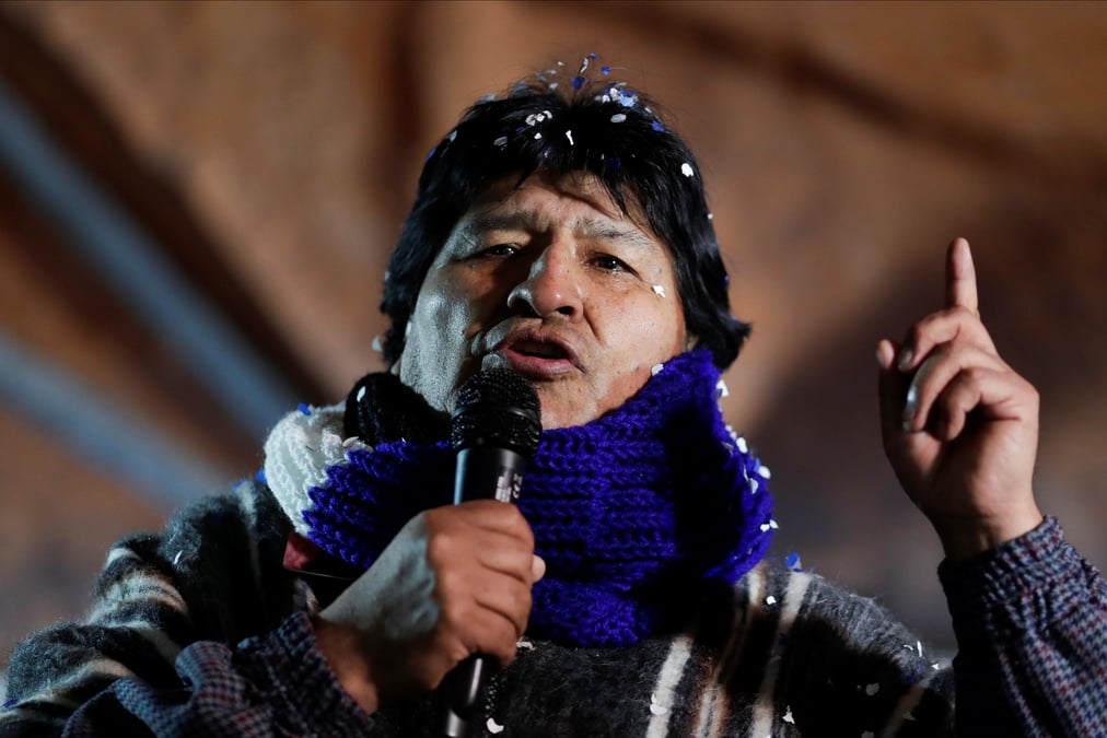 Evo morales de retour en bolivie apres un an en exil