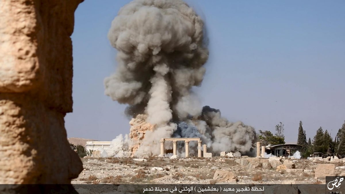 Des images attestent la destruction d'un temple a palmyre