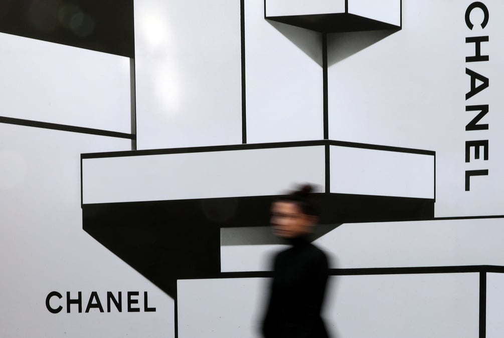 Photo d'archives des logos de chanel a nice, en france
