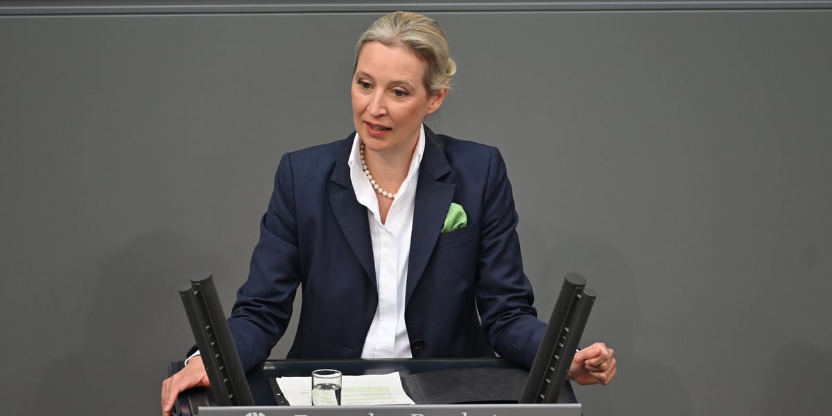 Alice Weidel, chef du parti de l'AfD, l'extrême droite allemande.