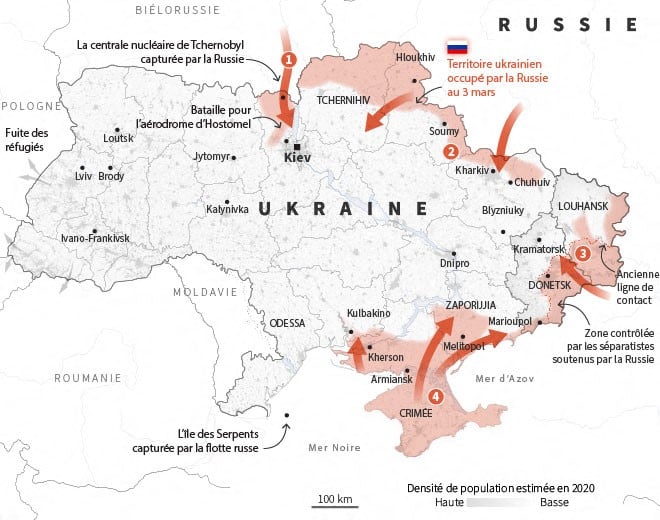 Le principal convoi militaire russe reste bloque au nord de la capitale