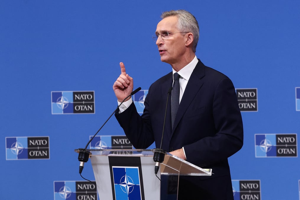 Le secretaire general de l'otan, jens  stoltenberg