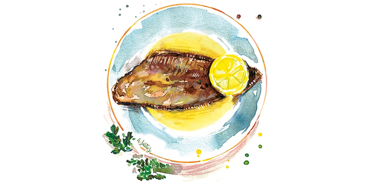 Fabien Piriou dévoile sa recette de sole meunière à « La Tribune Dimanche ».