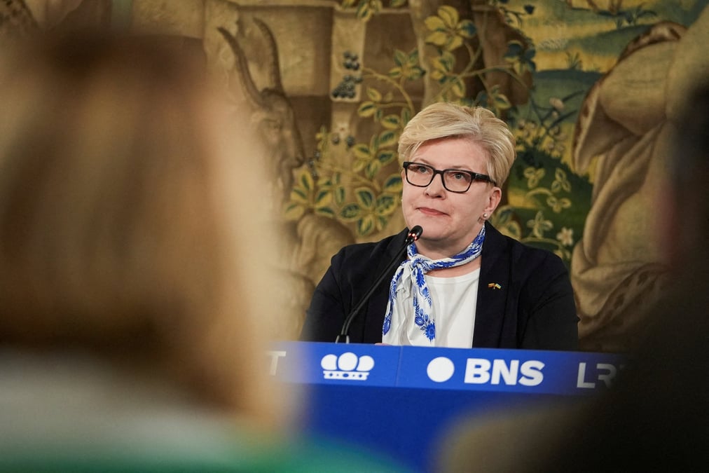 La premiere ministre lituanienne ingrida simonyte a vilnius