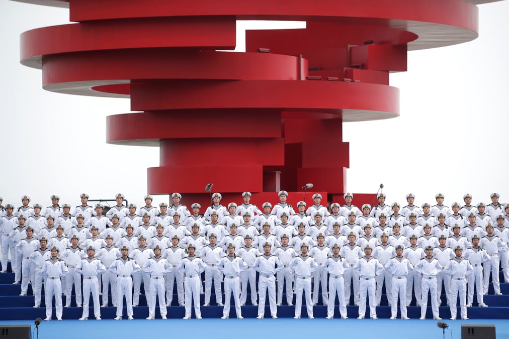 La chine celebre en grande pompe les 70 ans de sa marine nationale