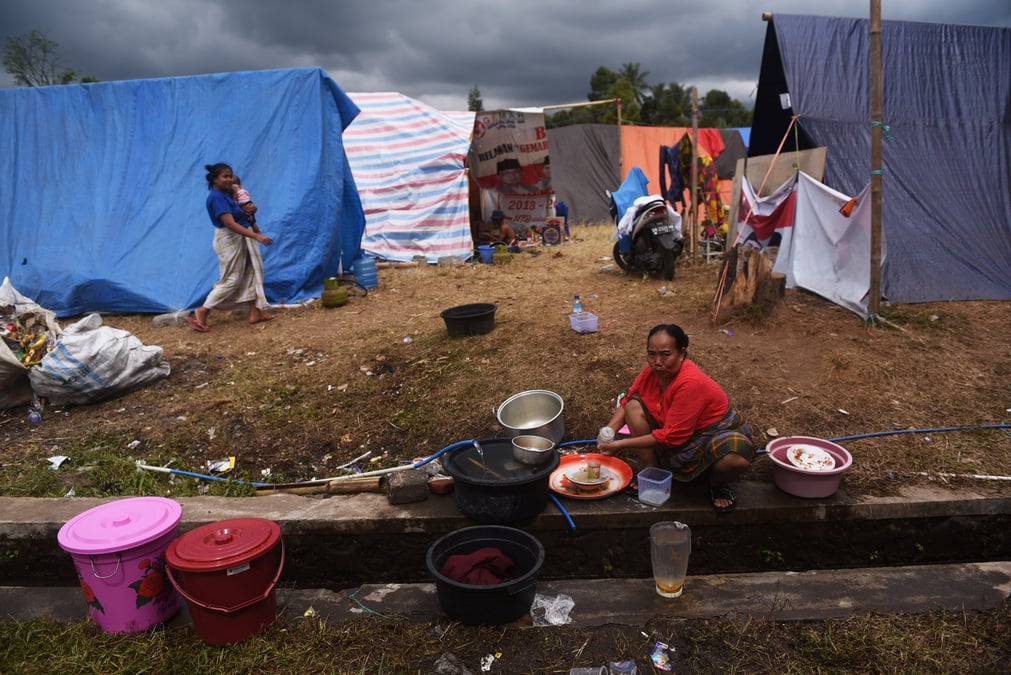 Foyer de paludisme a lombok apres les seismes de l'ete