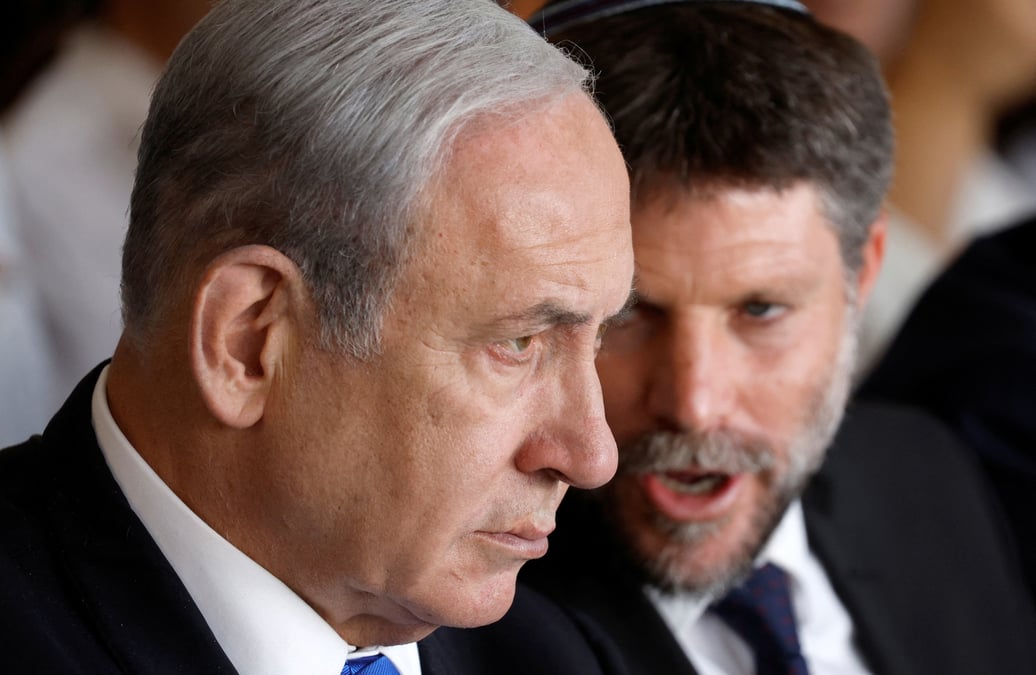 Benjamin netanyahu et son ministre des finances d'extreme droite bezalel smotrich