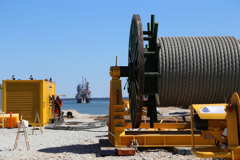 Une vue du pipeline balticconector a paldiski