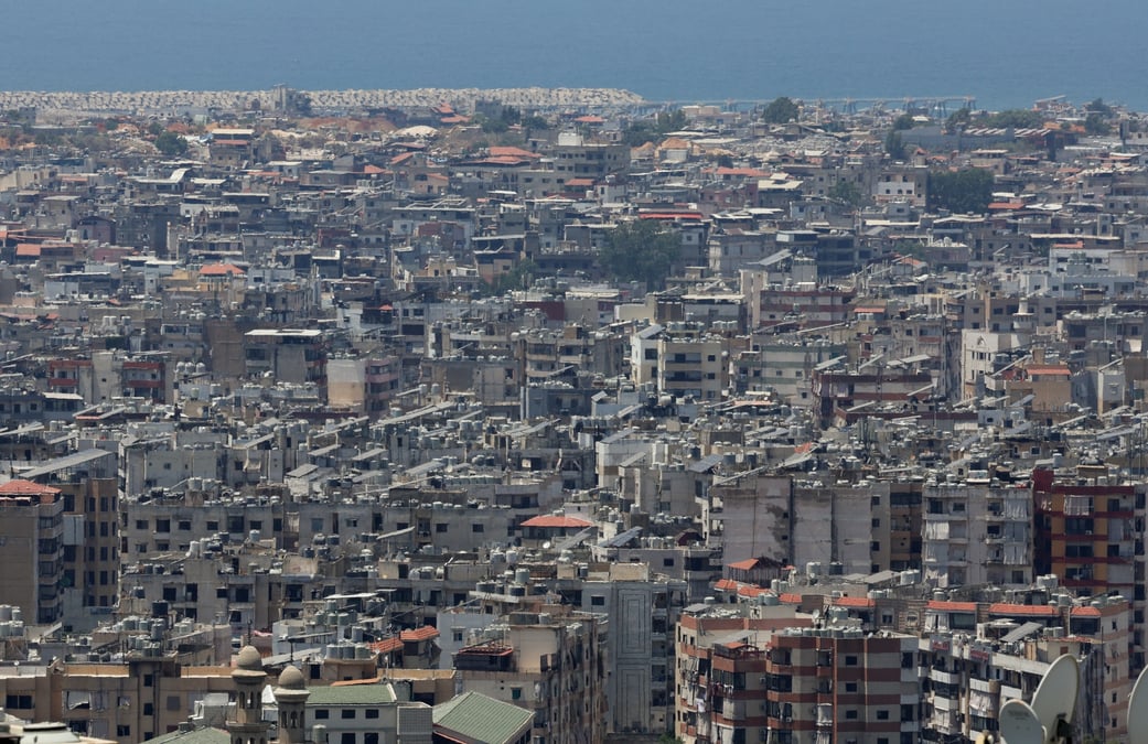 Une vue des banlieues sud de beyrouth