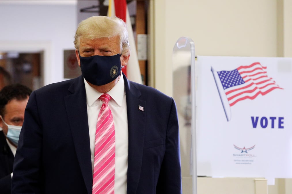 Usa: trump a vote par anticipation a west palm beach en floride