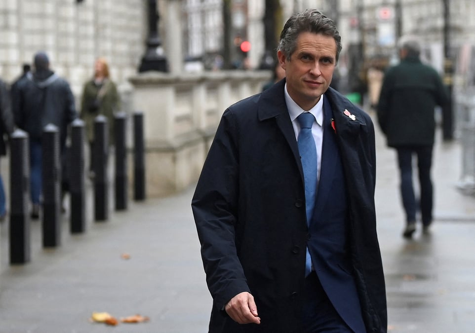 Gavin williamson, ministre britannique sans portefeuille, a londres