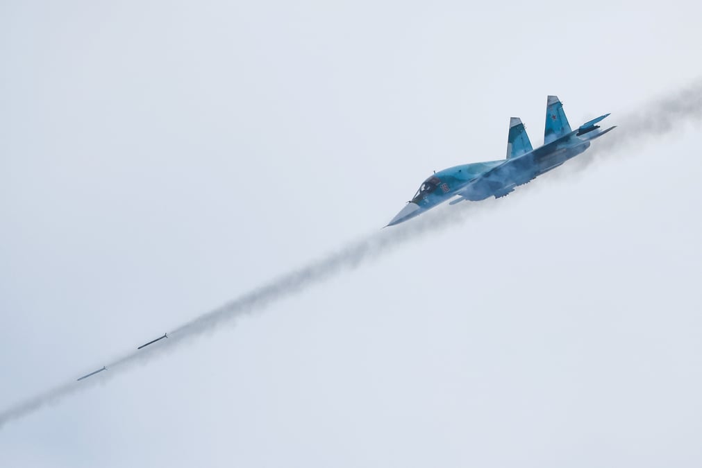 Un bombardier tactique su-34 russe