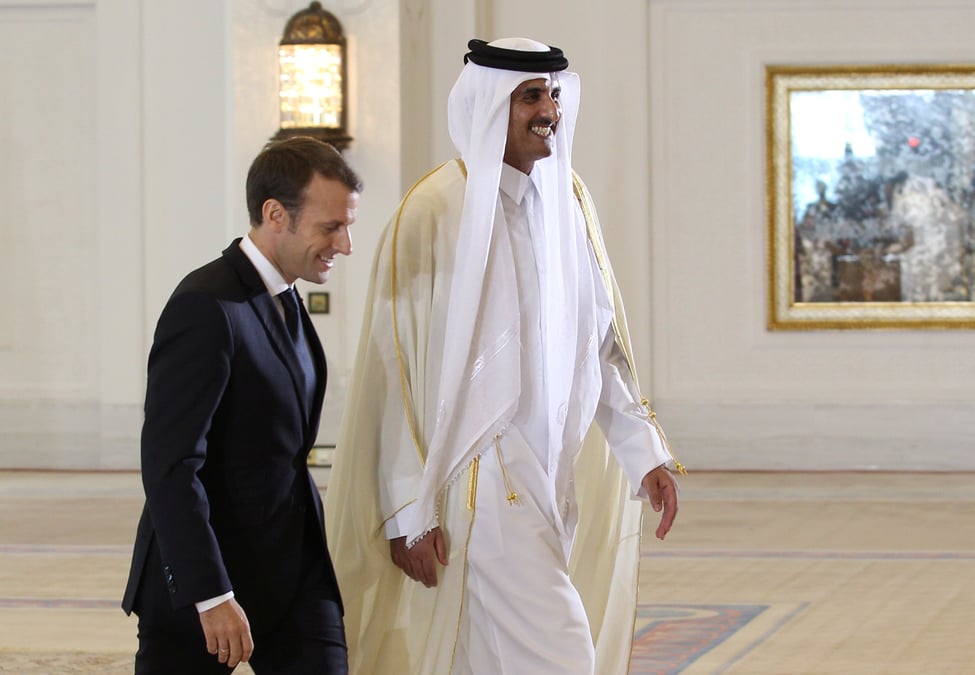 Macron, Qatar, doha, terrorisme, émir du Qatar cheikh Tamim ben Hamad al-Thani